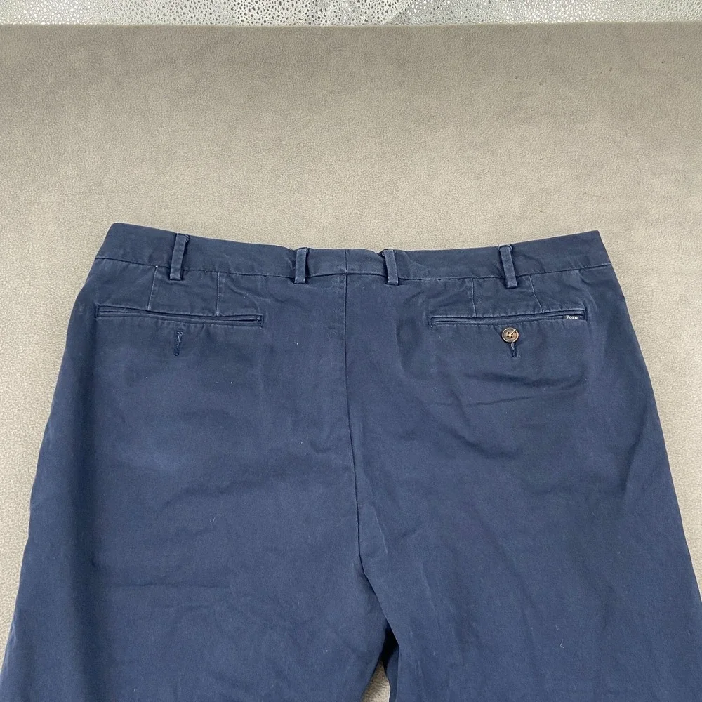 Polo Ralph‎ Lauren Stretch Slim Fit Chino Pants Mens 36 Navy Blue Straight Leg